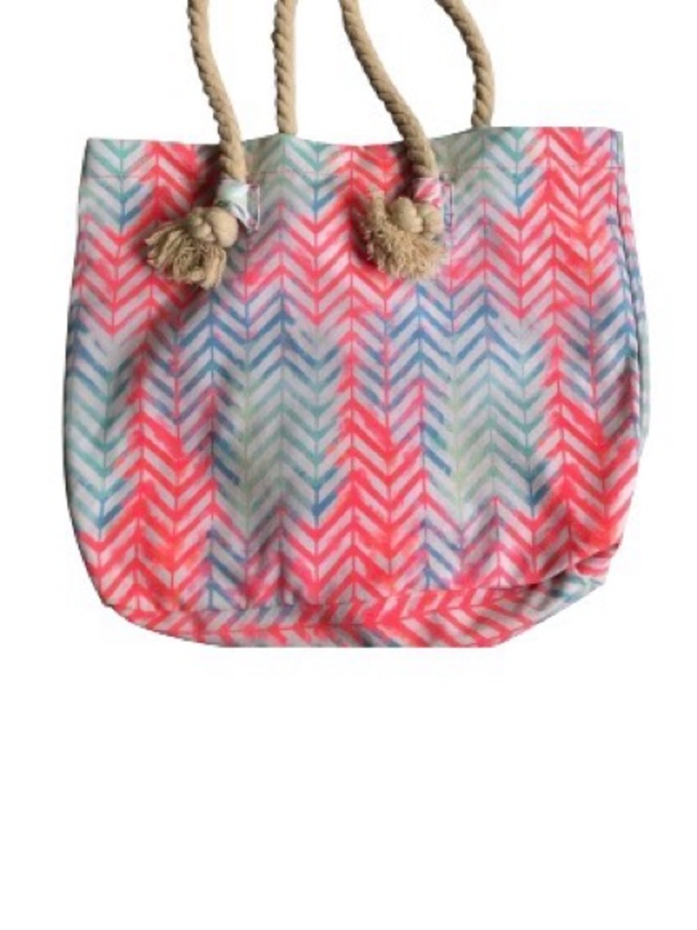 Vibrant Chevron Beach Bag